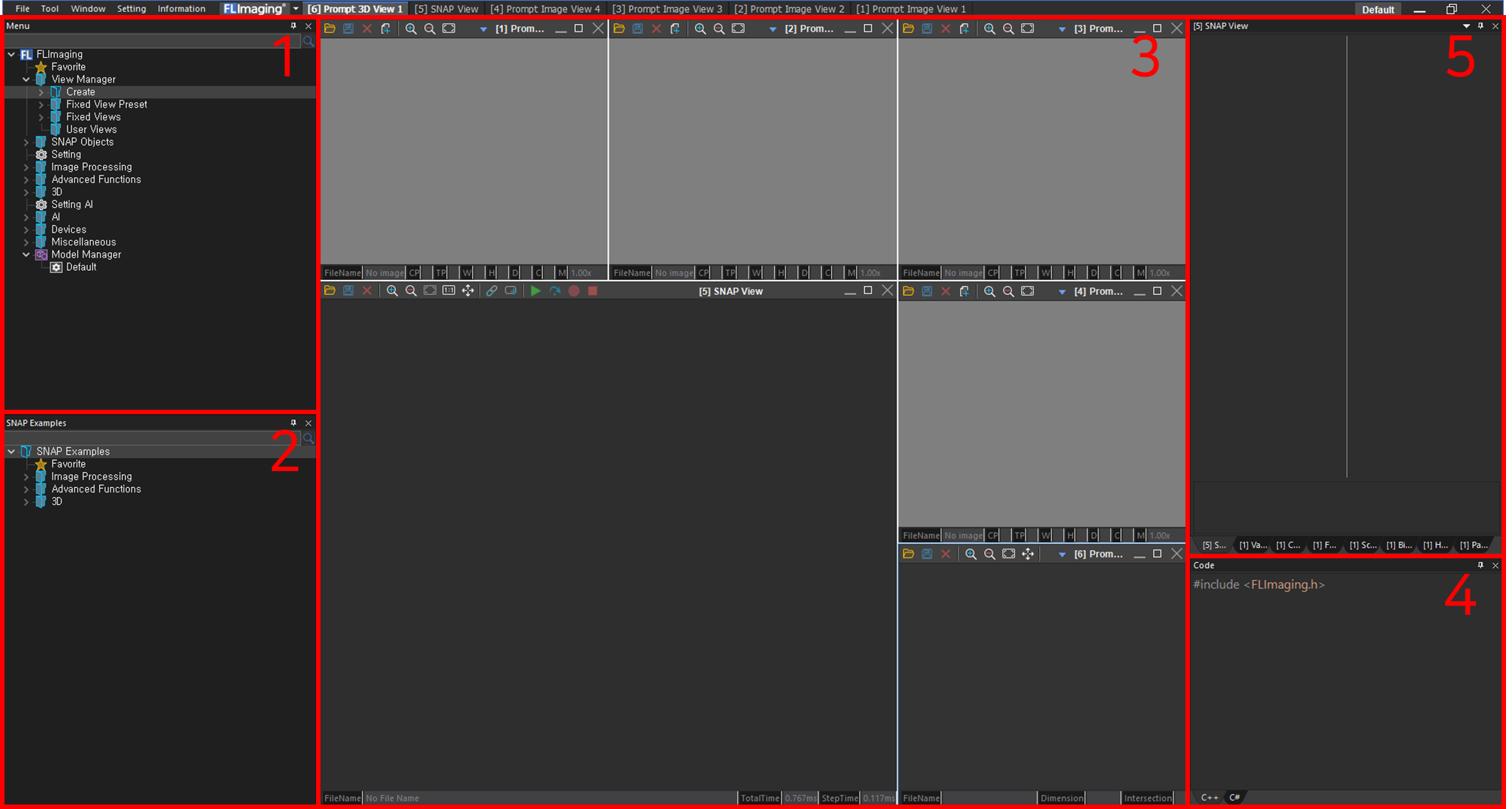 FLImagingDevelopmentStudio Interface