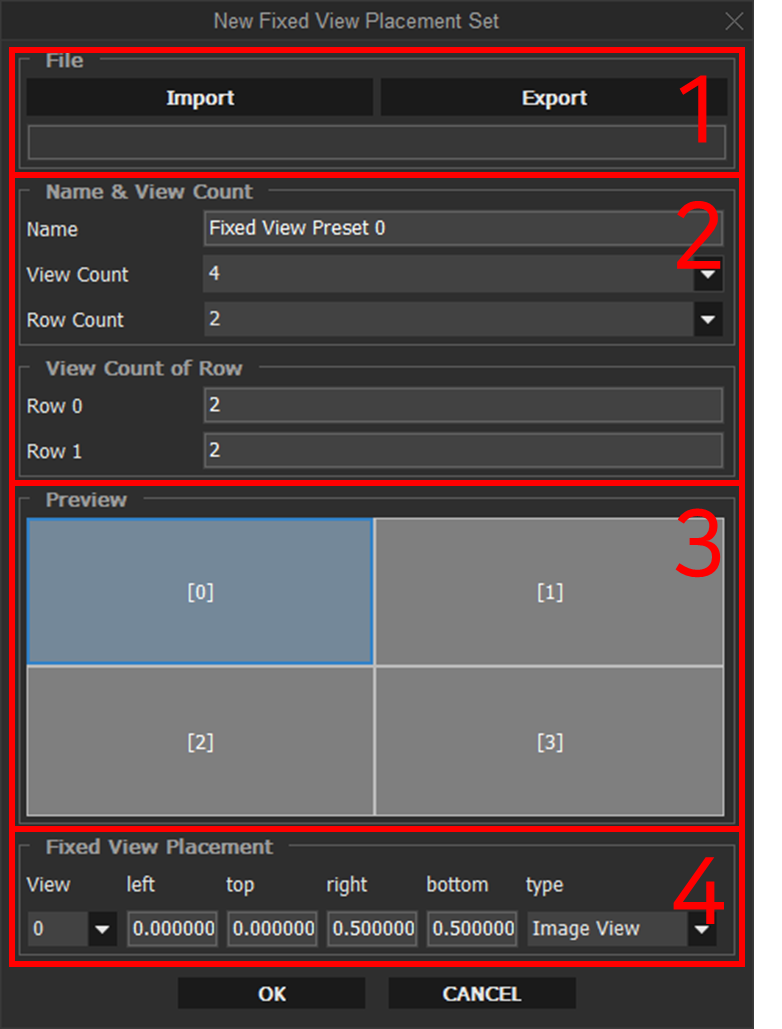 New Fixed View Placement Set