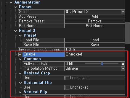 Augmentation Preview Button
