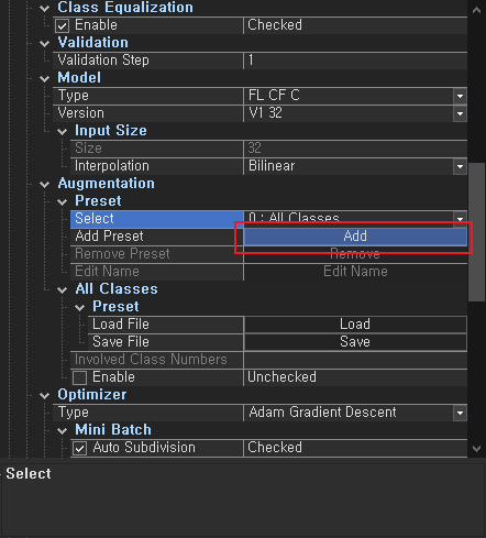 Augmentation Preview Button
