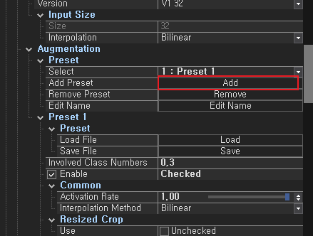 Augmentation Preview Button