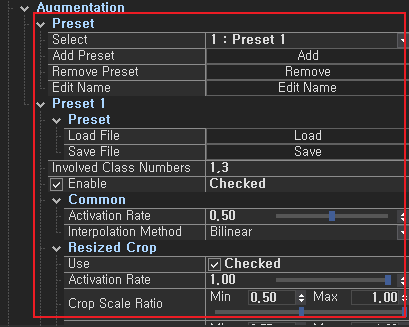 Individual Classes Augmentation