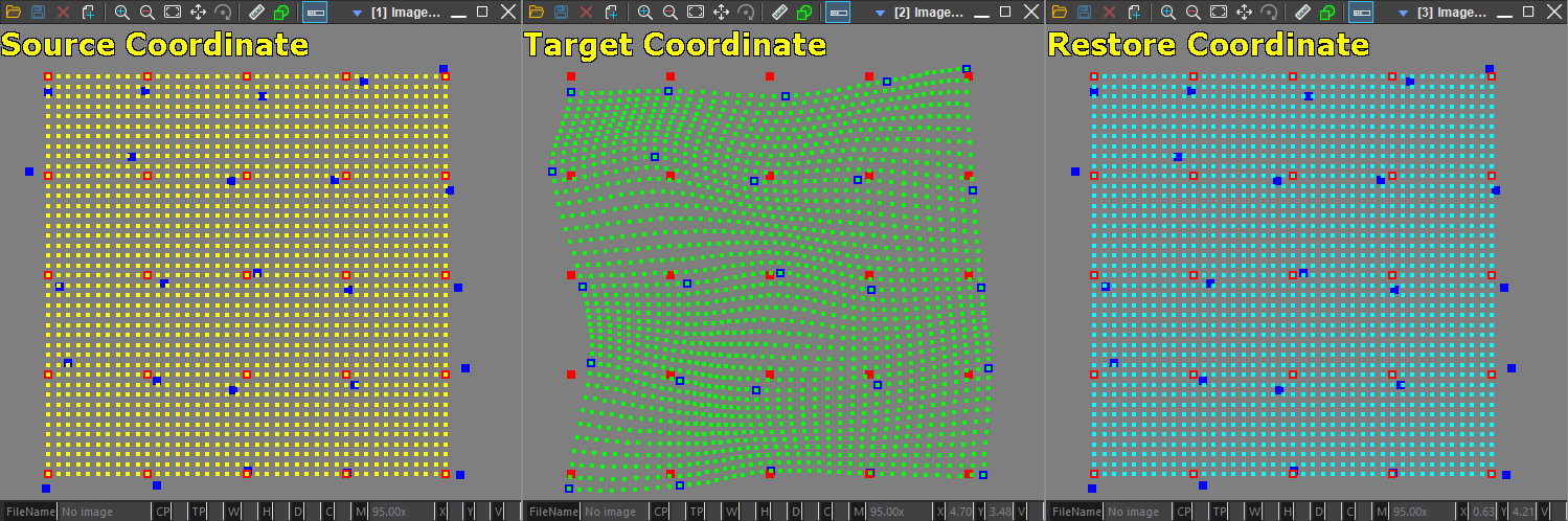 Bicubic Spline Mapping 변환 결과